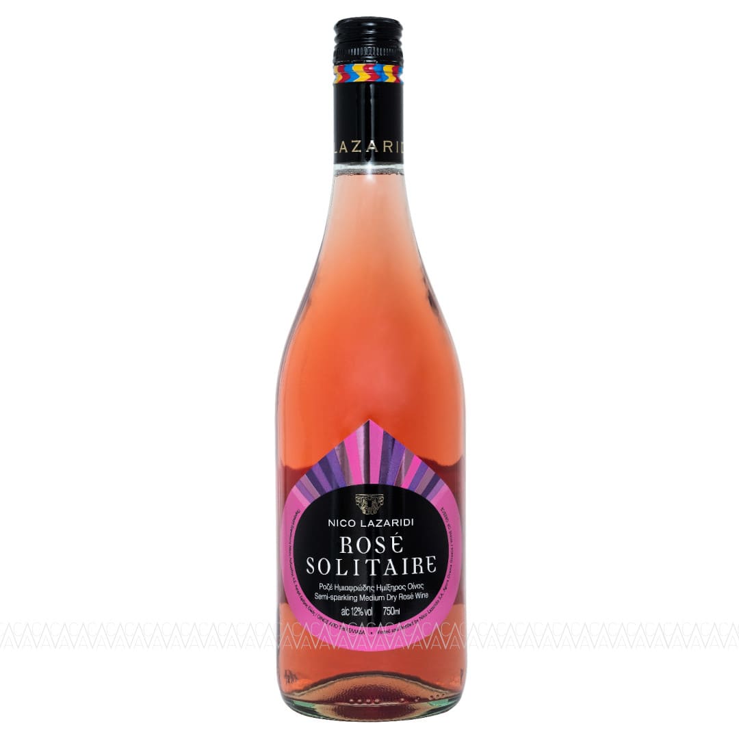 Nikos Lazaridis Solitaire Rosé Semi-Sparkling Semi-Dry Wine